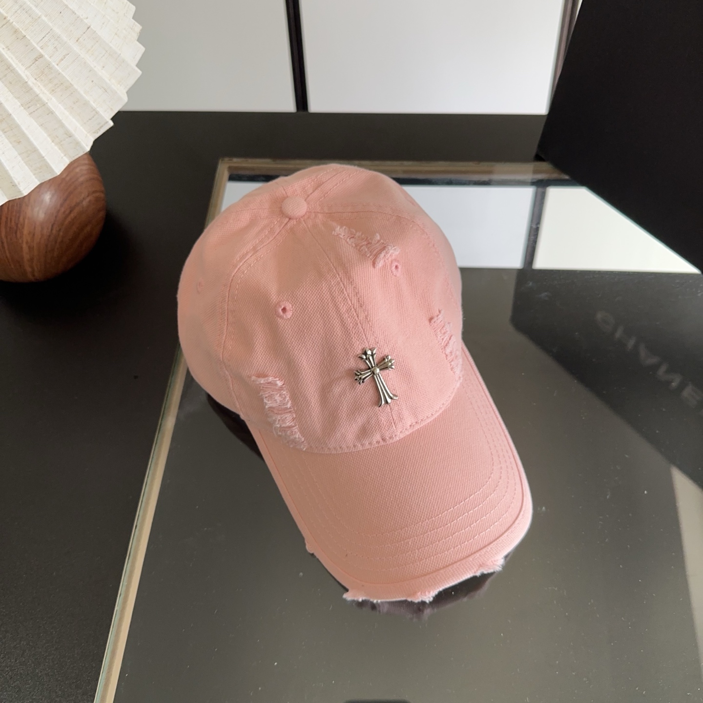 Chrome Hearts 克罗心💓早春韩版时尚复古做旧破洞帽子磨损设计百搭棒球帽鸭舌帽