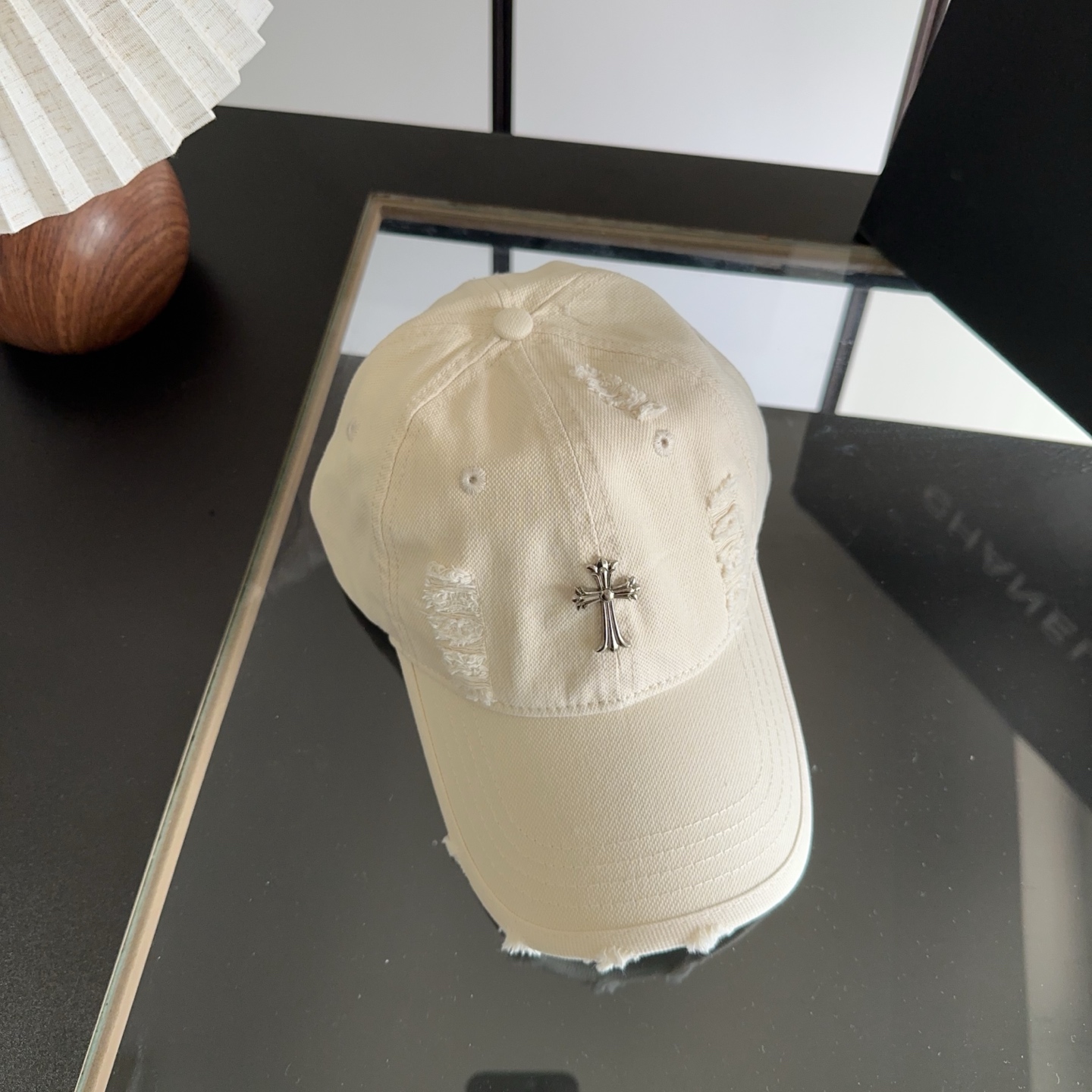 Chrome Hearts 克罗心💓早春韩版时尚复古做旧破洞帽子磨损设计百搭棒球帽鸭舌帽