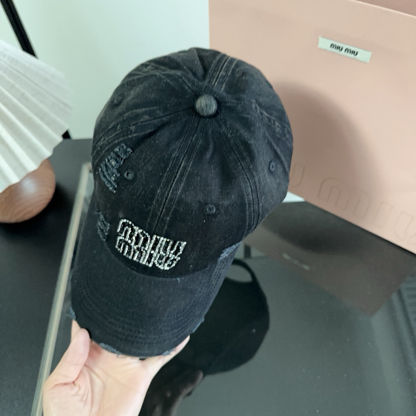 miumiu 缪缪秋冬新品棒球帽 原单正品开模订制，原版做工细致质量超赞！