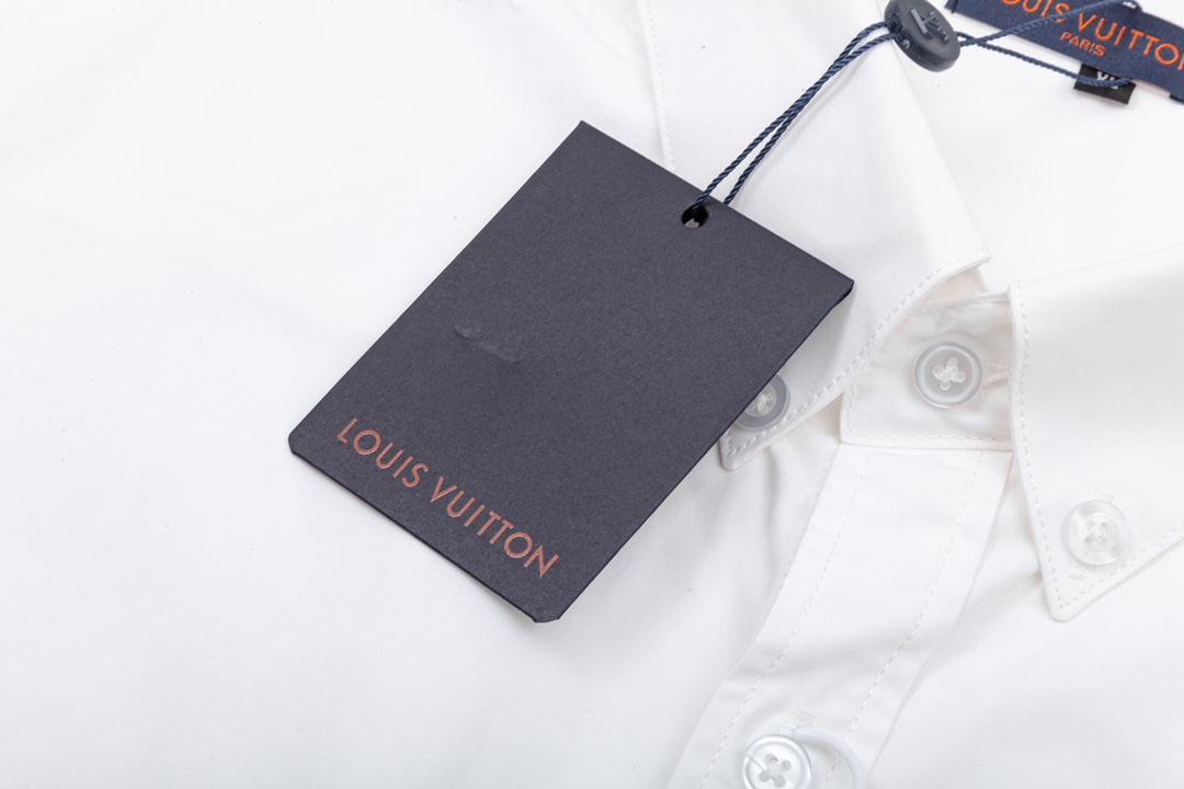 Louis Vuitton 2024 Spring/Summer Shirt with Yellow Logo Pattern, Sizes M-3XL, Black/White Options - 图片 9