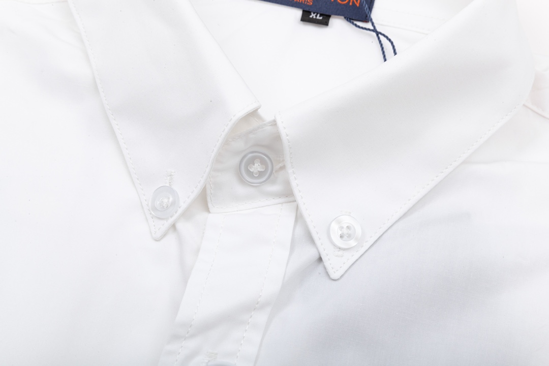 Louis Vuitton 2024 Spring/Summer Shirt with Yellow Logo Pattern, Sizes M-3XL, Black/White Options - 图片 4