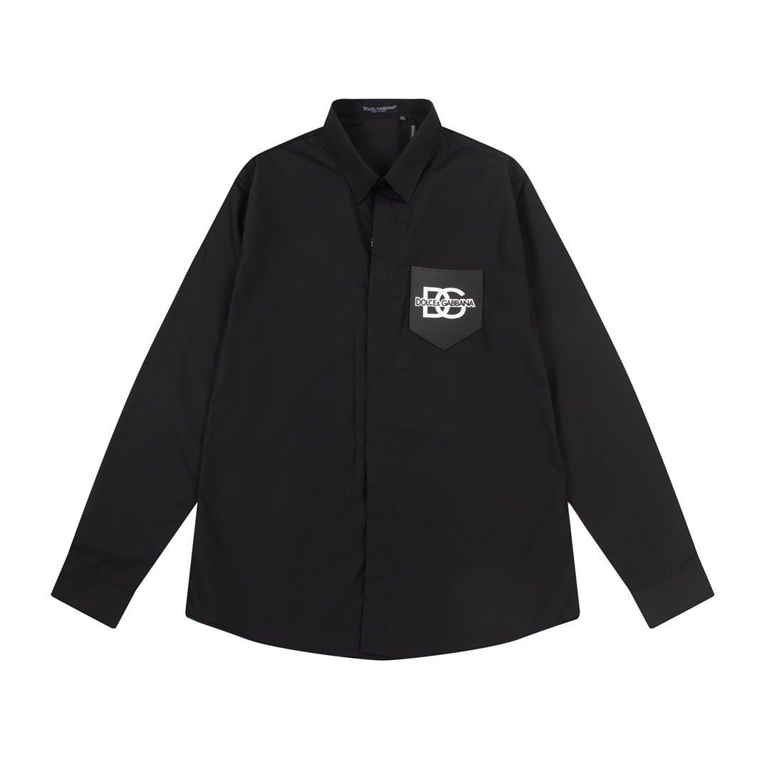 2024 New Dougaban DG Logo Air-Recreation Shirt Collection in Black and White, Sizes M-3XL - 图片 1
