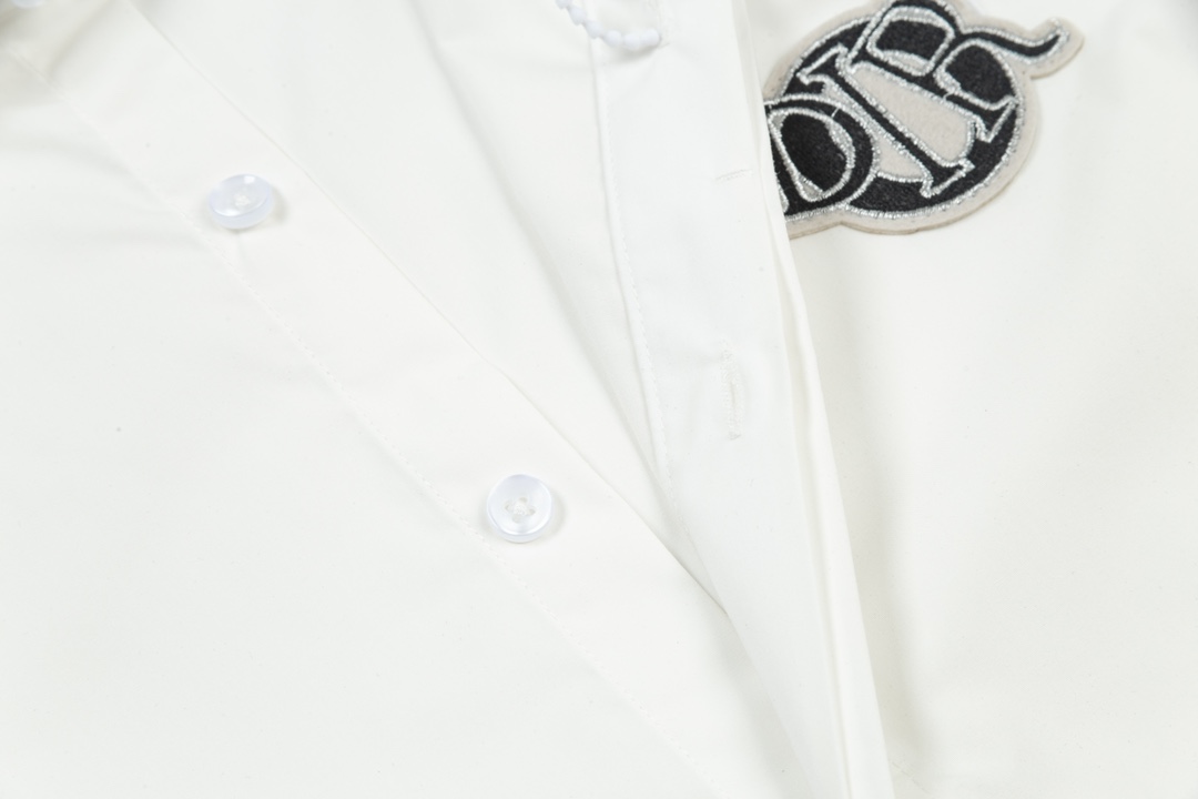 2024 Spring/Summer CJCR Extinction Di* Shirt: Fine Embroidery, Classic Logo, M-3XL, Black/White. - 图片 4