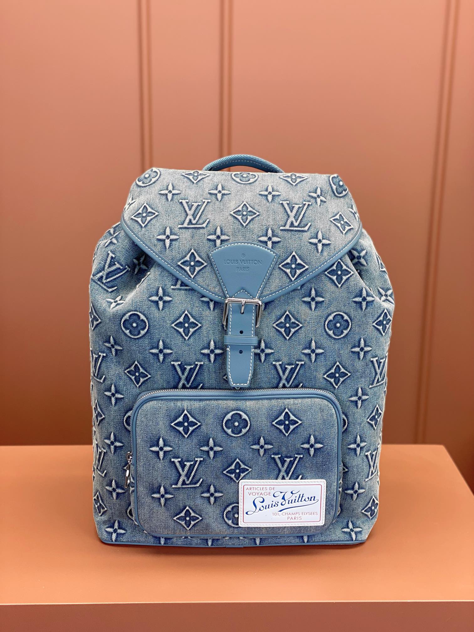 Louis Vuitton LV Montsouris sacs Sac À Dos Tout en acier M22534