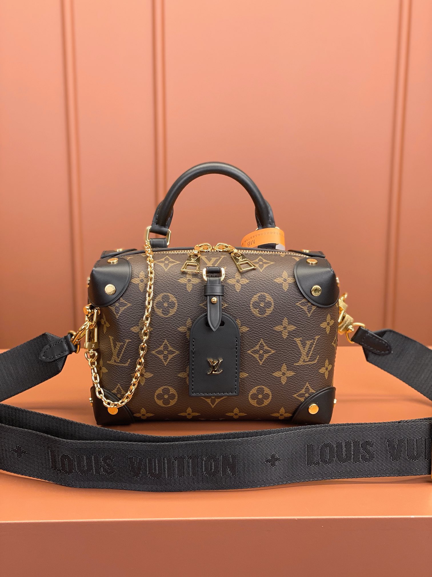 Louis Vuitton LV Petite Malle Bags Handbags Black All Steel M45571