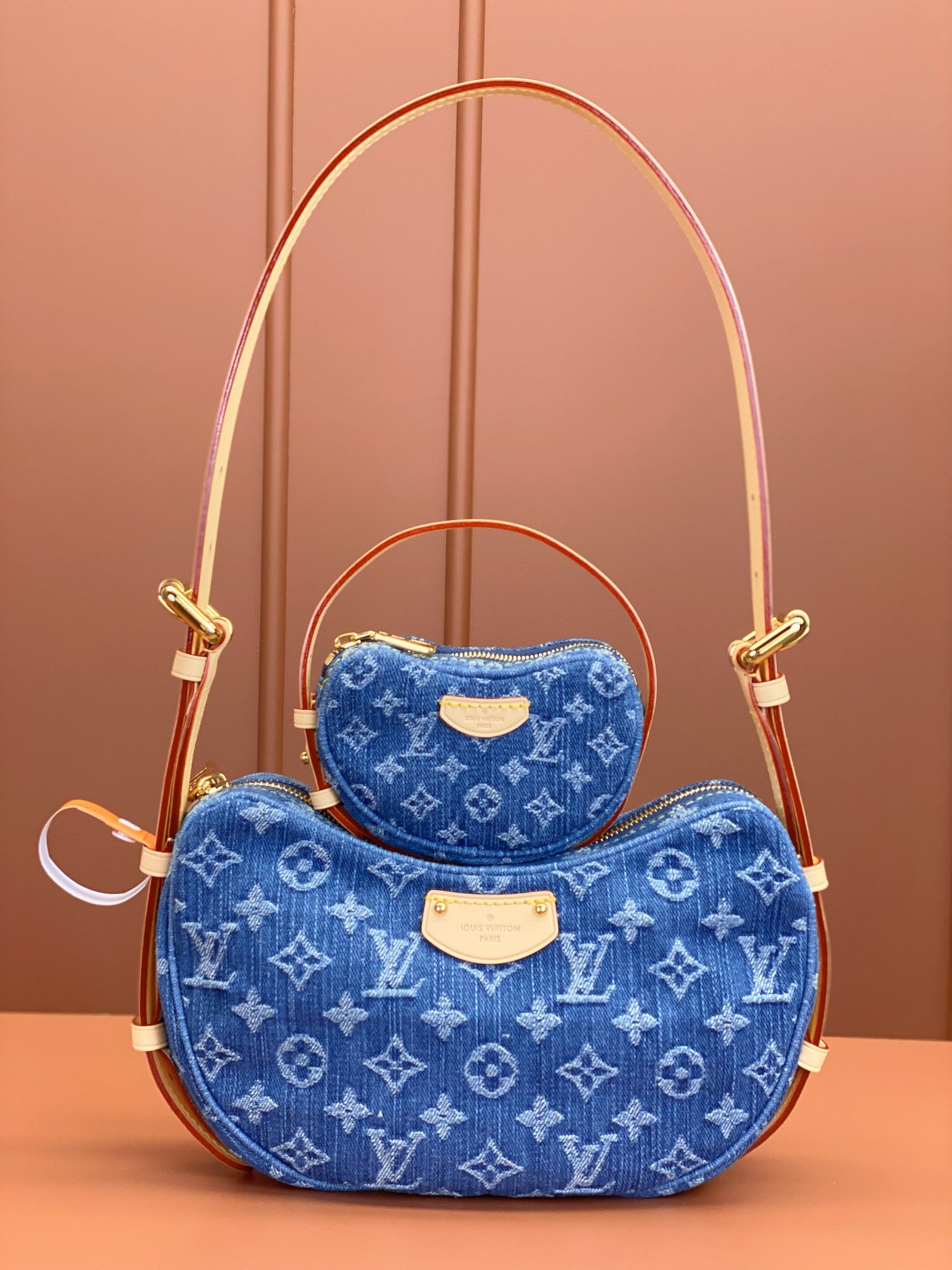 特级MB芯片版原厂皮CROISSANT中号手袋型号M46856蓝色材料A级全钢五金进口原厂面料包装全套原