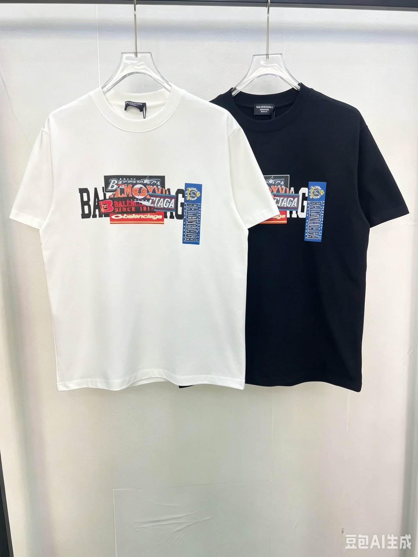 P85 Nuevo modelo de alta calidad No. W18 Camiseta de manga corta con etiqueta retro apilada de Balenciaga 📌 1. Informa…