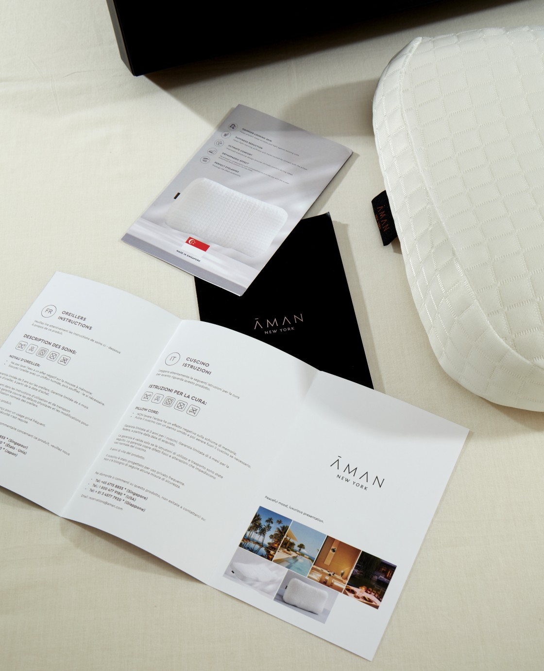 **Aman Hotels & Resorts Pillow** - Comprehensive 8