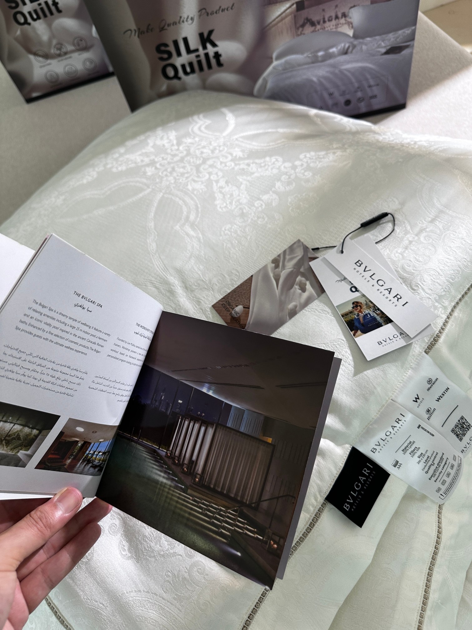 Identical to the model featured at the Bulgari Hotel Dubai, each duvet - Comprehensive