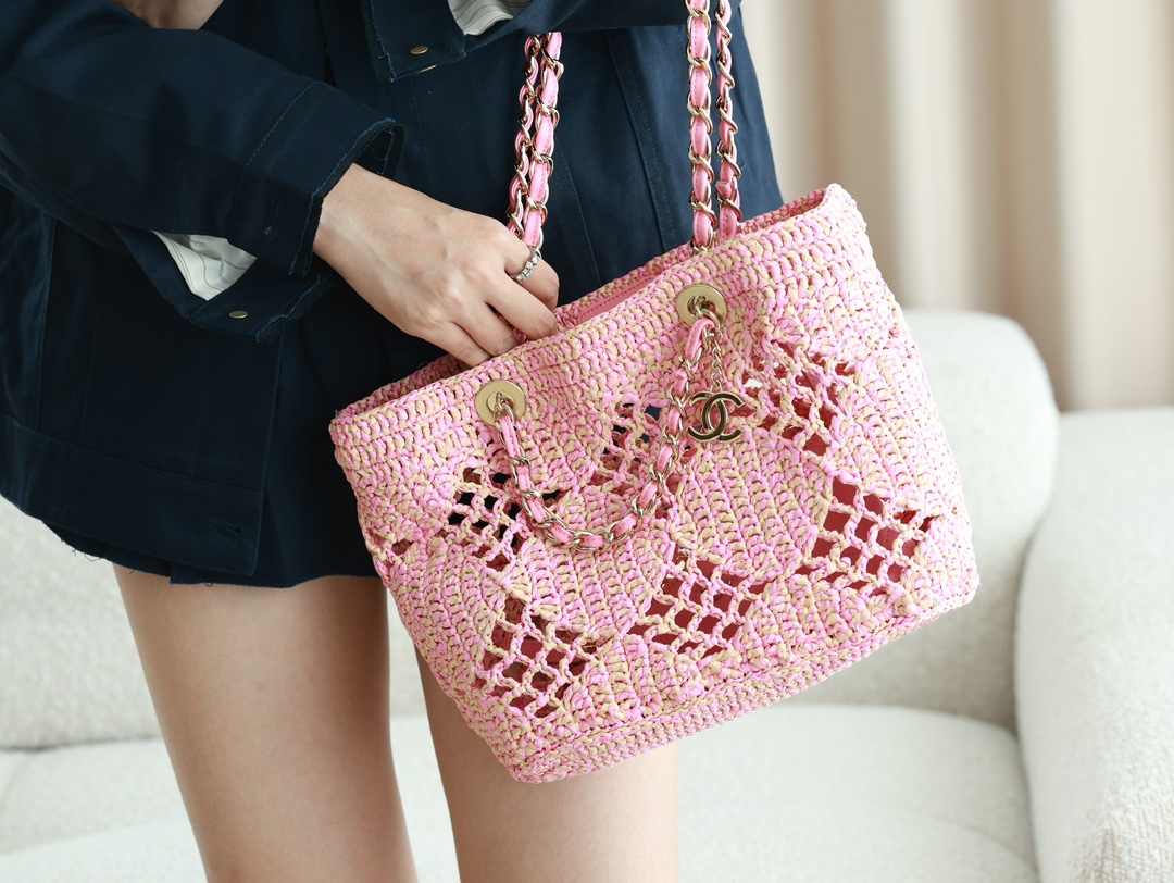 chanel 2024 草编购物袋 8