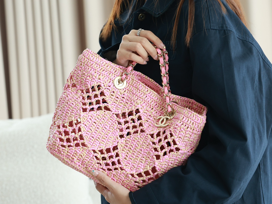 chanel 2024 草编购物袋 7