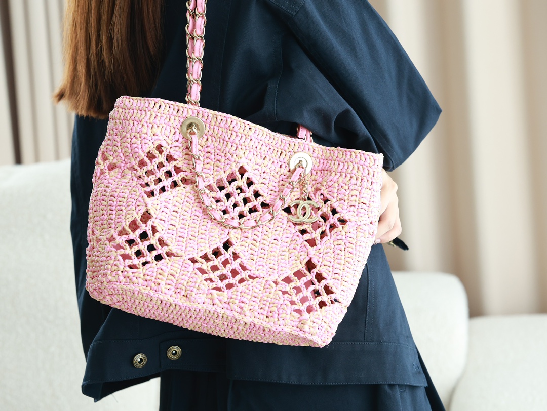 chanel 2024 草编购物袋 9
