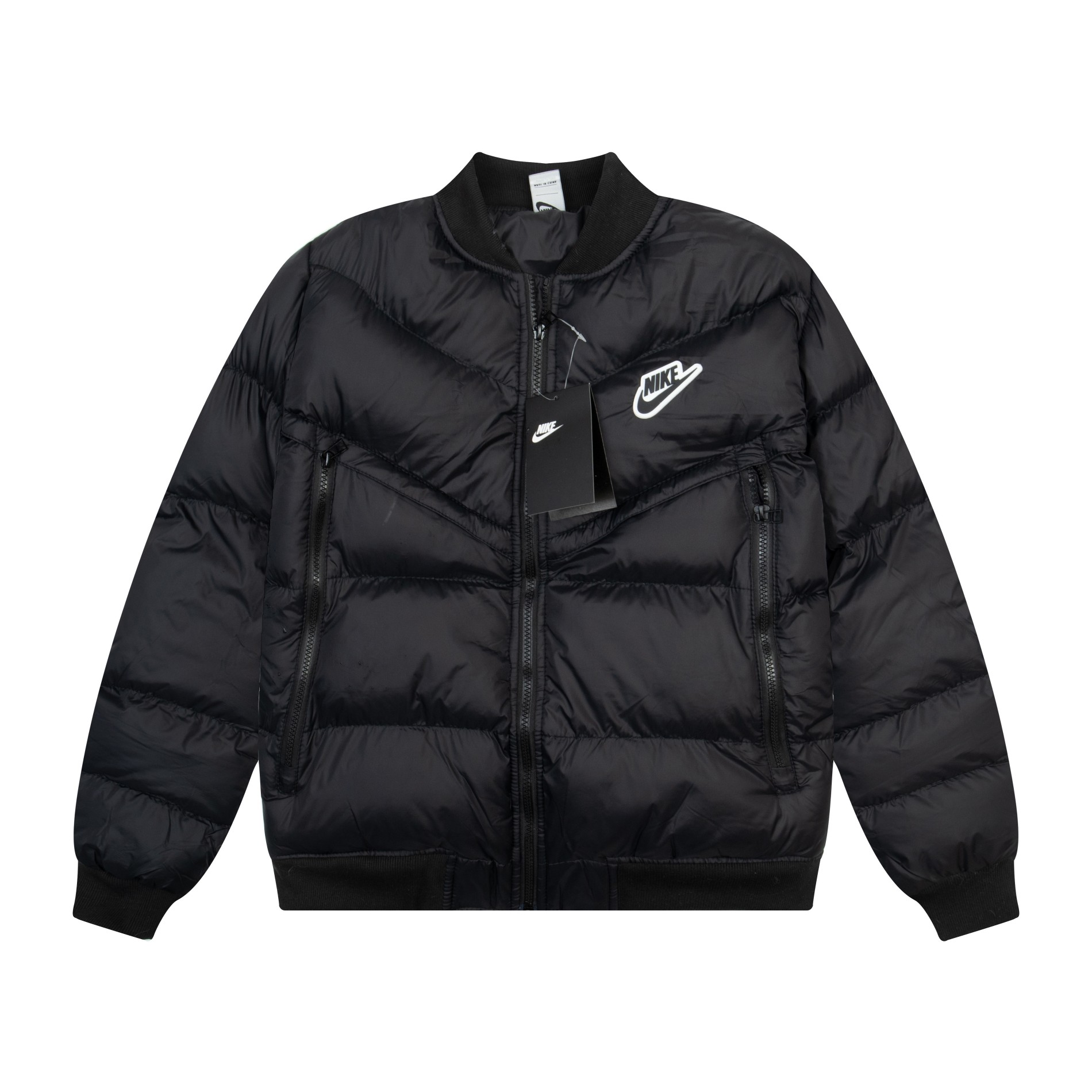 🔥Estilo 567🔥 Al por mayor Chaqueta acolchada de nailon 40D de invierno Nike, etiqueta de silicona, para parejas. Tall…
