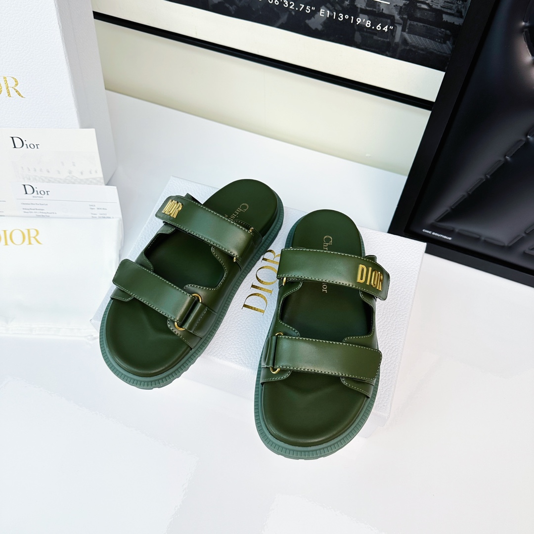 NO:412719,Leather green, slippers, slippers19860909皮面绿色,拖鞋,slippers,Women's Shoes