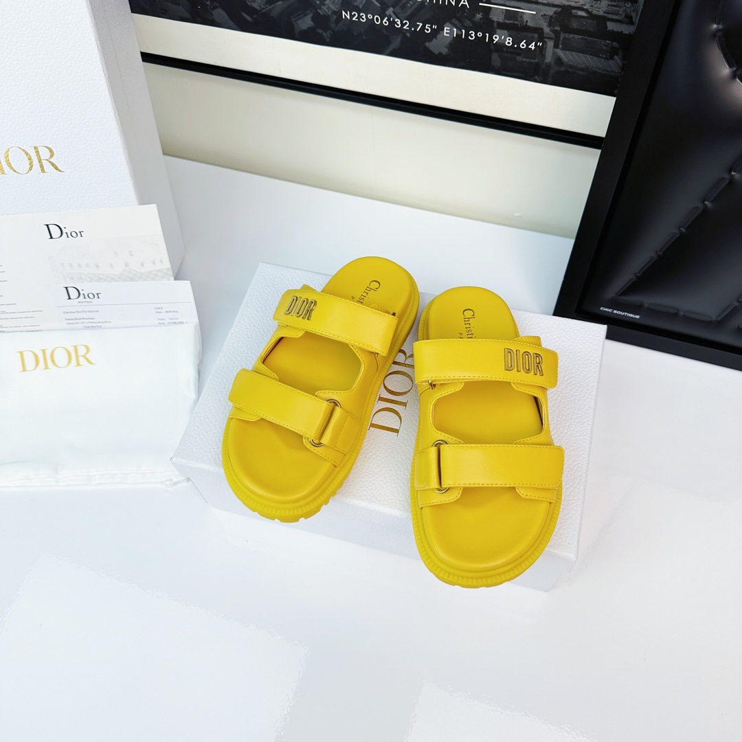 NO:412726,Leather yellow, slippers, slippers19860909皮面黄色,拖鞋,slippers,Women's Shoes