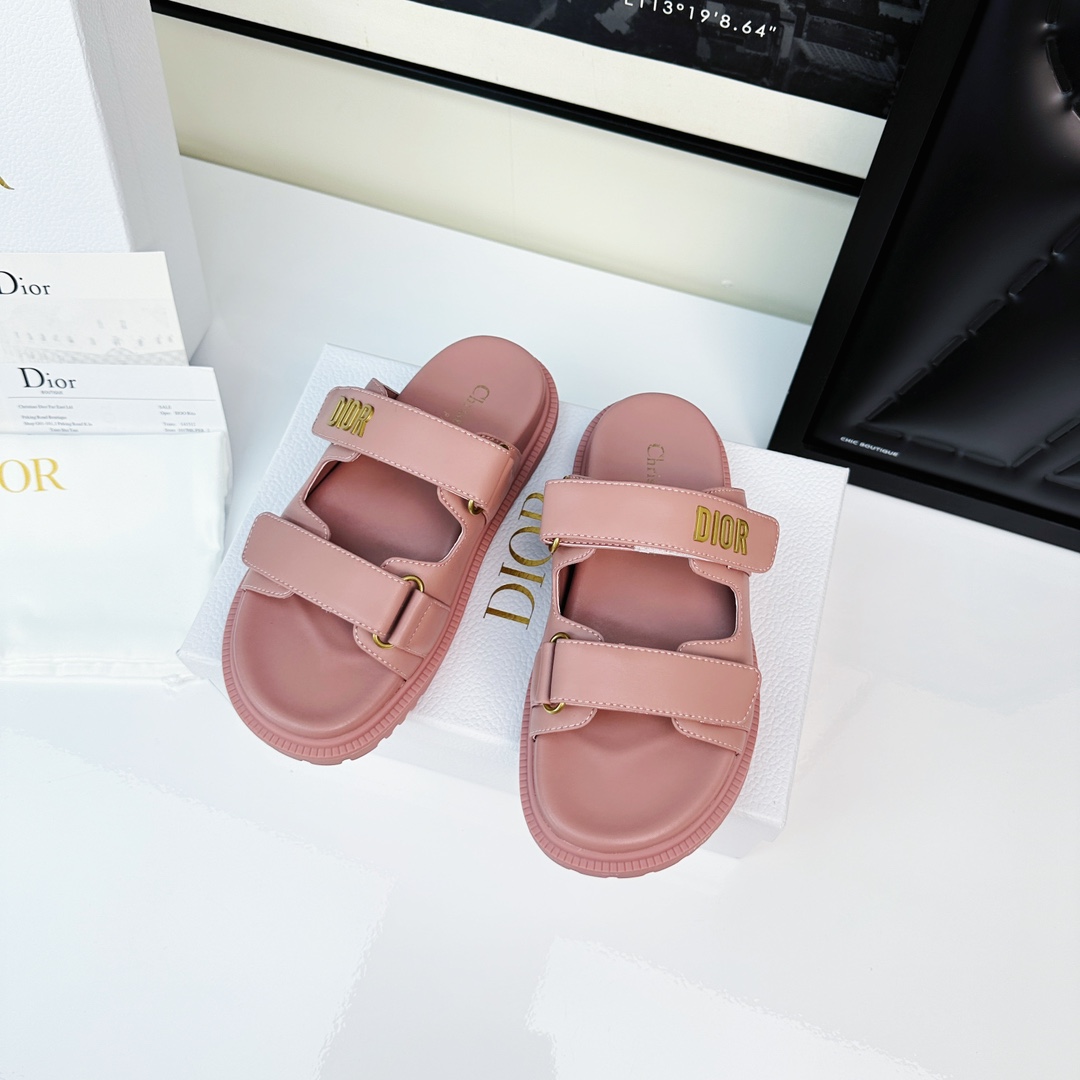 NO:412741,Leather Rose Pink, Slippers19860909皮面玫瑰粉,拖鞋,slippers,Women's Shoes