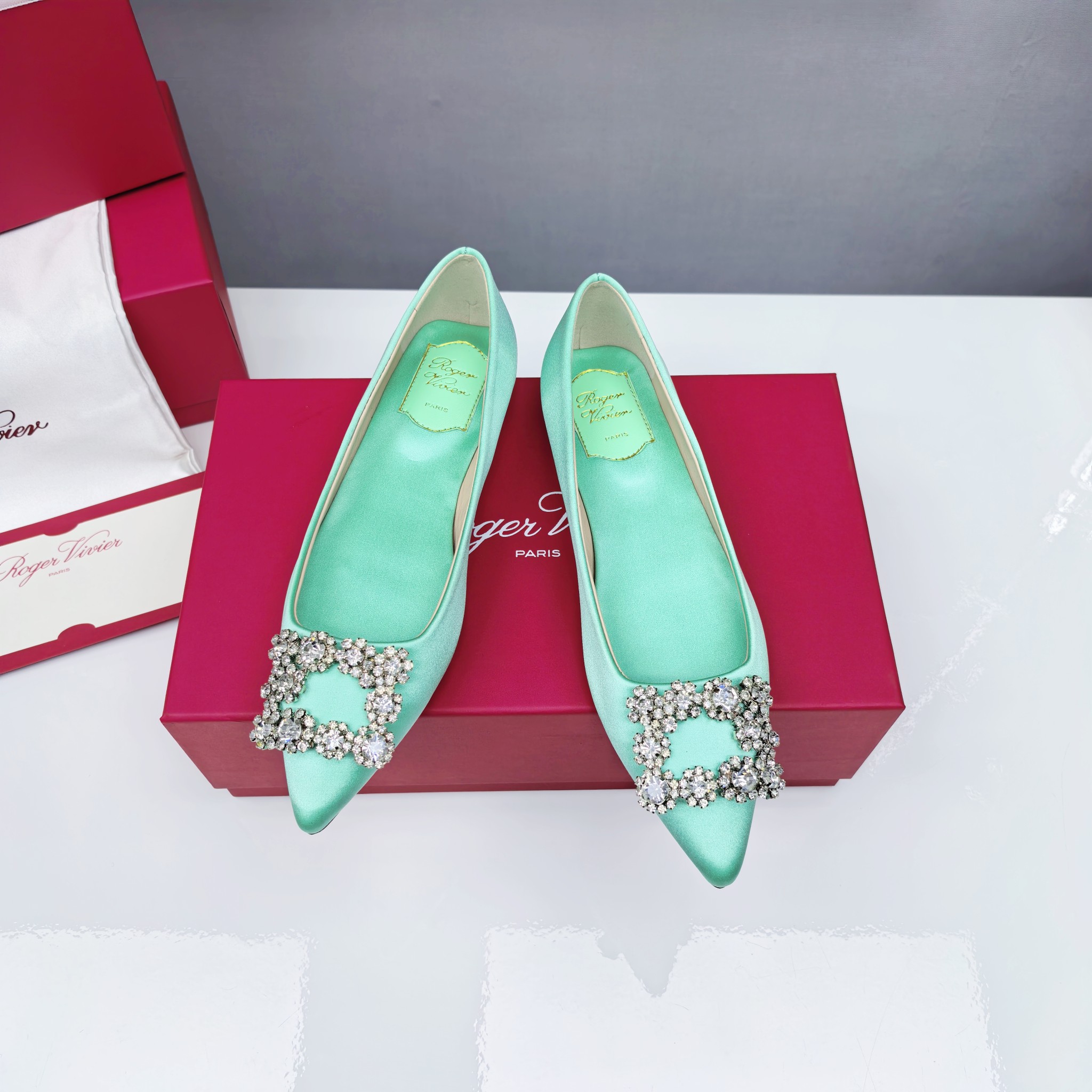 NO:237916,Flat-light green, single shoes19860909平底-浅绿色,单鞋,Women's Shoes