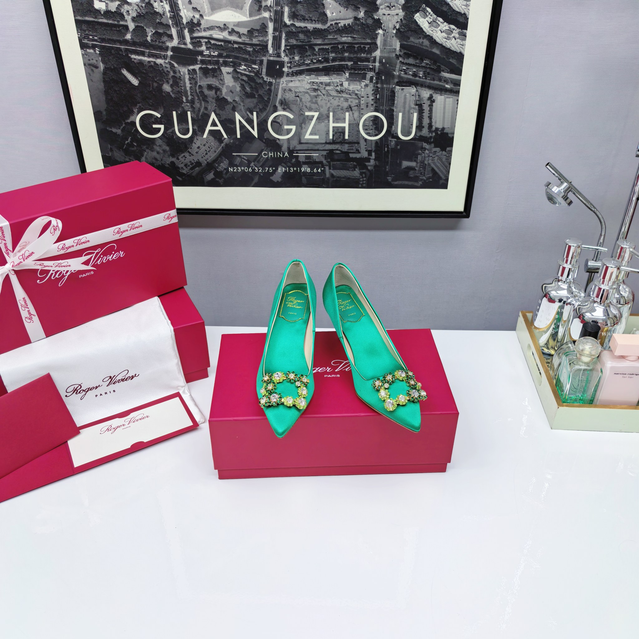 NO:237922,6.5CM-green, single shoes198609096.5CM-绿色,单鞋,Women's Shoes