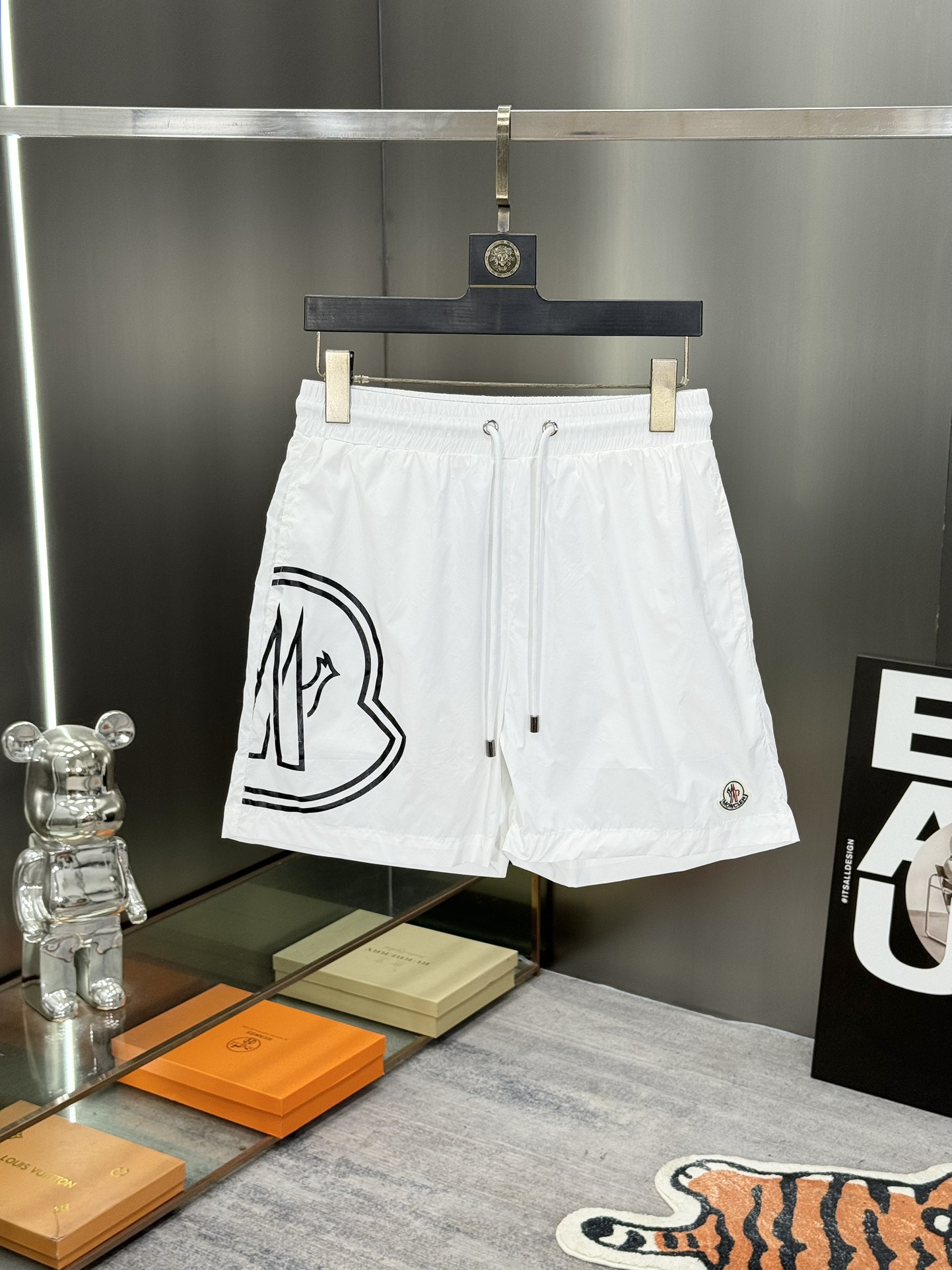 MONCLER Men's White Swim Trunks Summer Casual Shorts with Logo M-3XL 2 i1715372138 8104 4