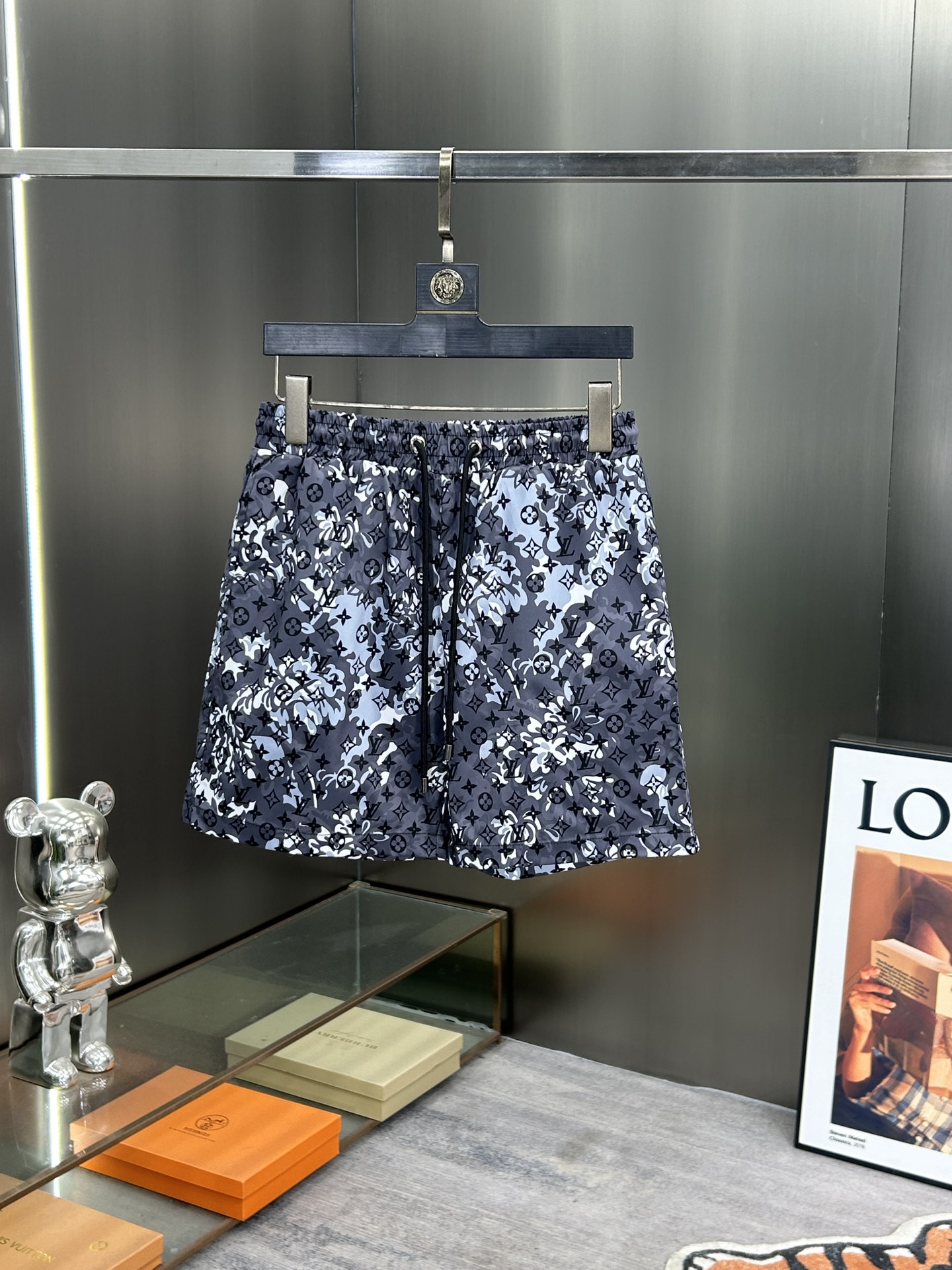 P75 LV principal 🔆 verano 2026 último modelo, pantalones cortos casuales para hombre, pantalones de playa, tejido de s…