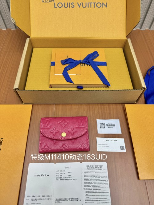 Louis Vuitton M11410 Pink Leather Wallet with Dynamic UID Chip 1 Louis Vuitton M11410 Pink Leather Wallet with Dynamic UID Chip