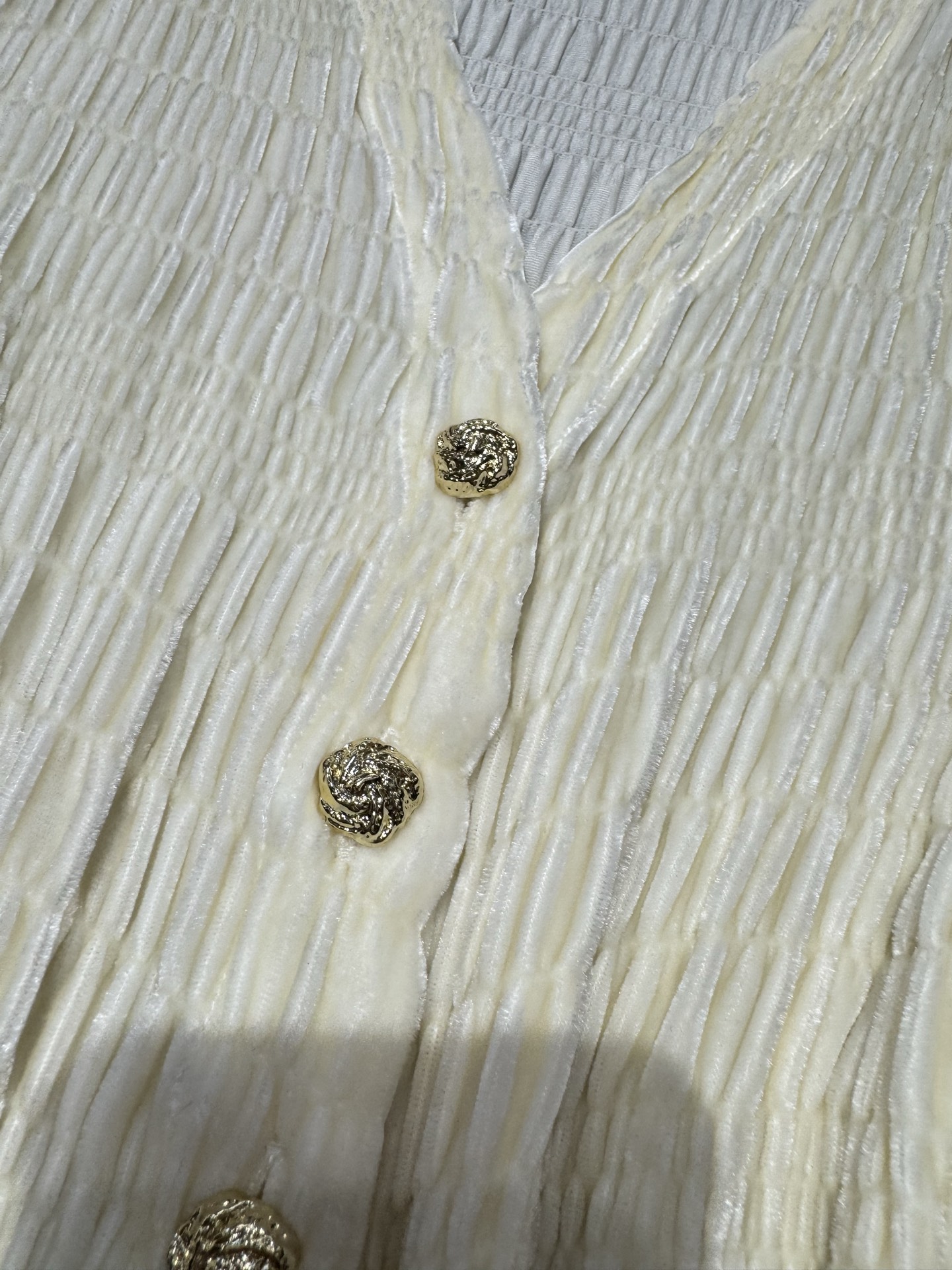 Elegant Silk Velvet Blouse with Silver Button V-Neck Design 6 i1757160000462 3580 0 5