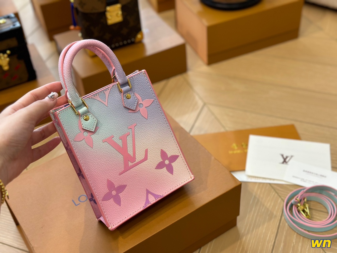 Louis Vuitton Mini Bags Tote Bags Blue Pink Spring/Summer Collection Mini