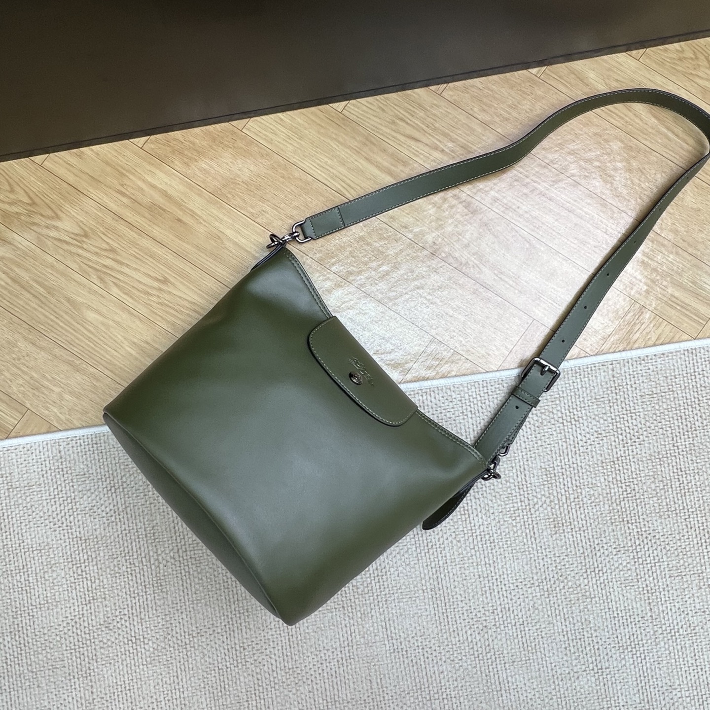 Longchamp 冷杉色 尺寸：25.5*24*16CM