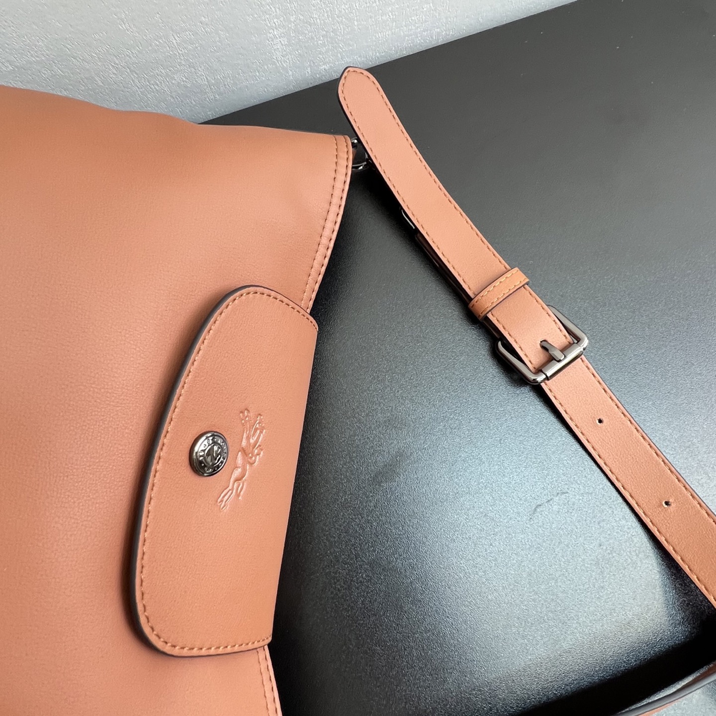 Longchamp 焦糖色 尺寸：25.5*24*16CM