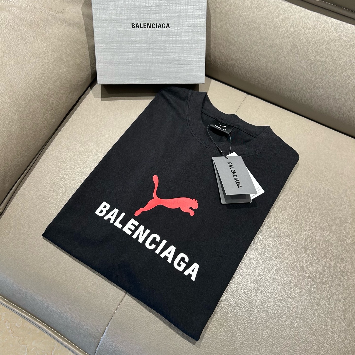 Balenciaga & Puma Crew Neck T-Shirt - Stylish Collaboration Tee for Men & Women 3 i1751697929326 3610 0 2