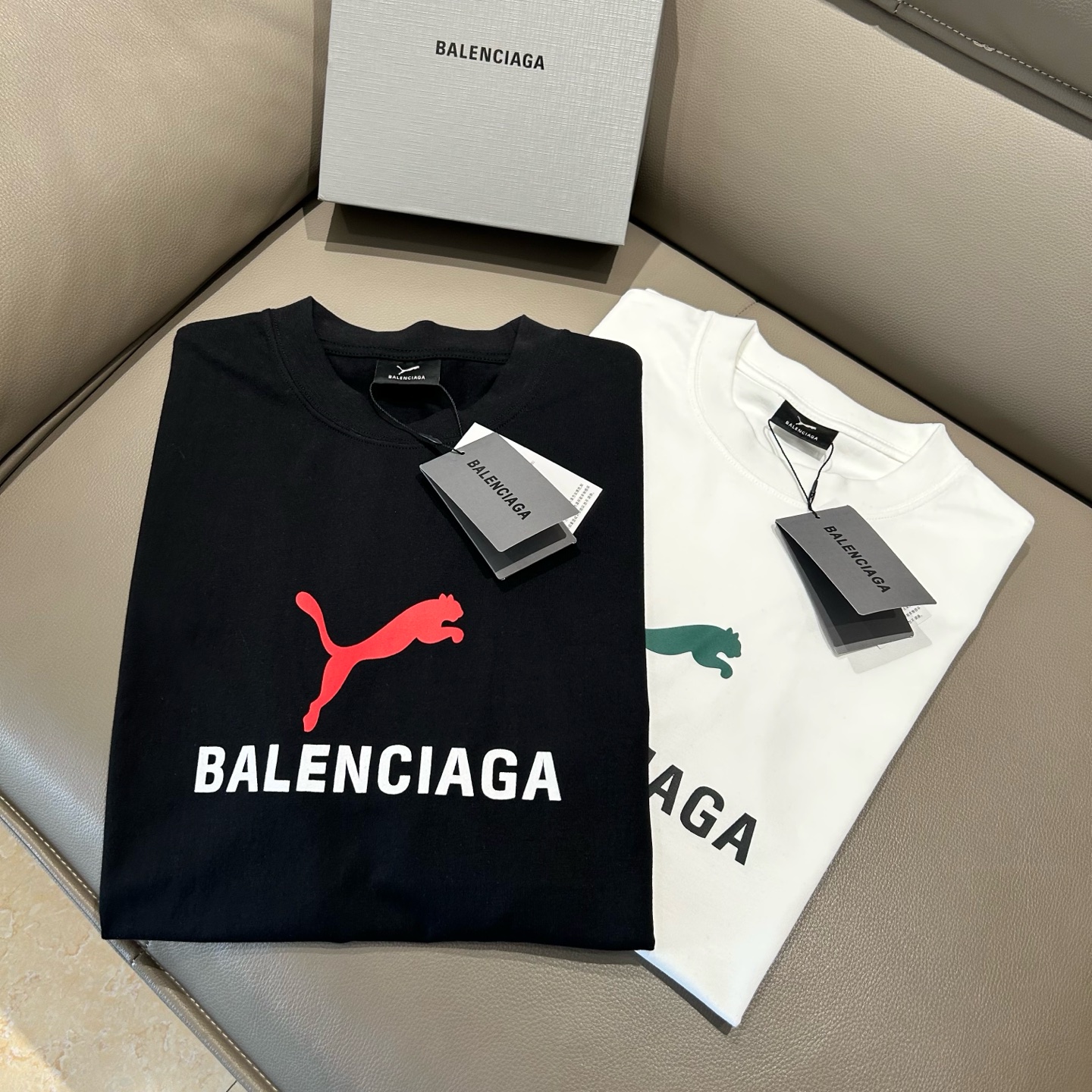 Balenciaga & Puma Crew Neck T-Shirt - Stylish Collaboration Tee for Men & Women 1 i1751697929833 9029 0 0