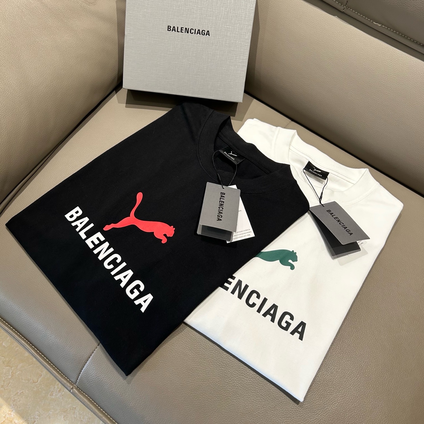 Balenciaga & Puma Crew Neck T-Shirt - Stylish Collaboration Tee for Men & Women 2 i1751697930280 301 0 1