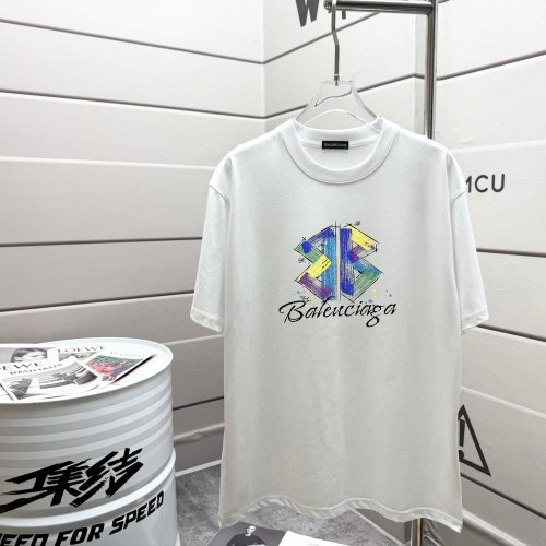 Balenciaga 2025SS Short Sleeve T-Shirt High-Density Fabric, Unisex 1 Balenciaga 2025SS Short Sleeve T-Shirt High-Density Fabric, Unisex