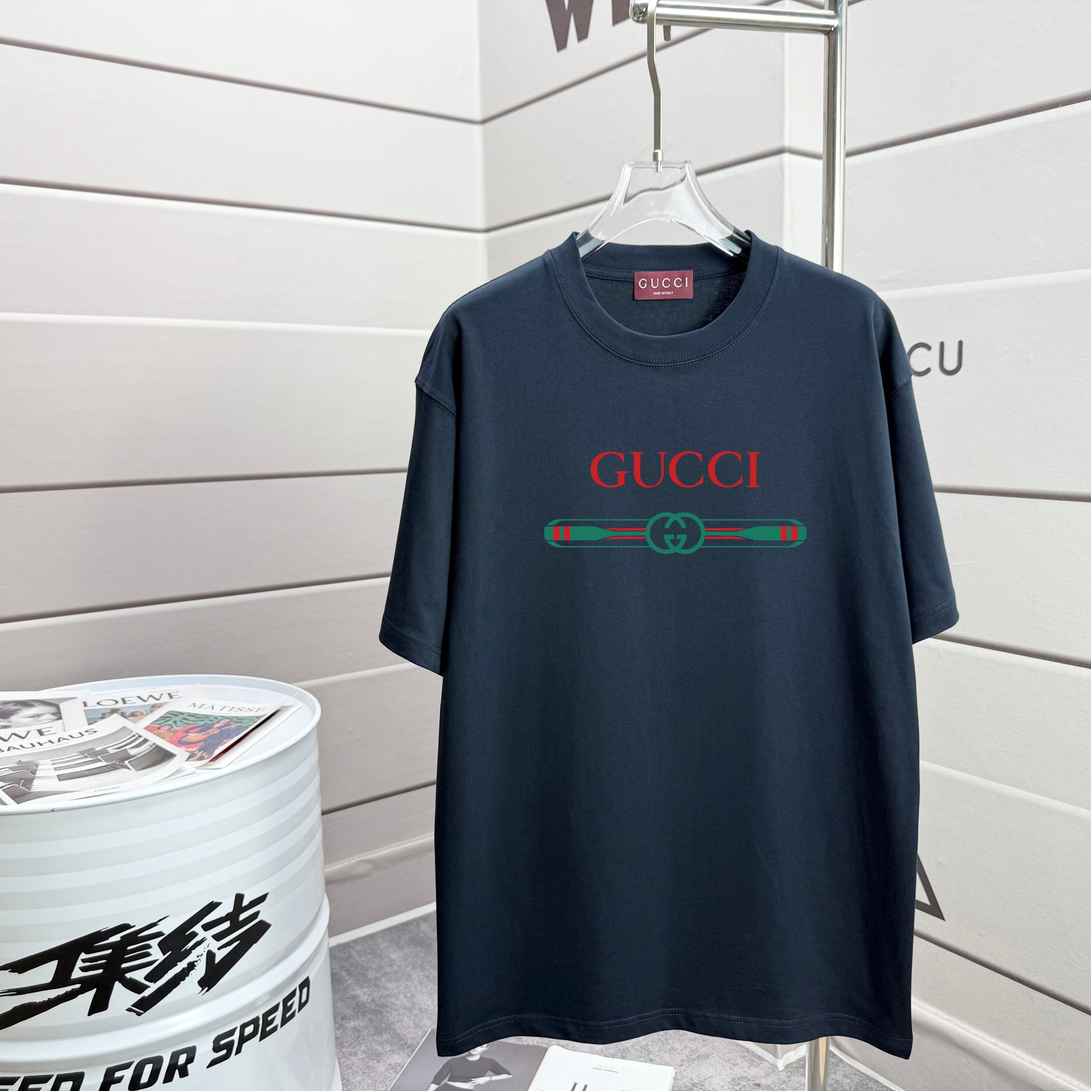 Gucci 2025SS Logo Print T-Shirt, Unisex Fashion Essential, Comfortable Fit