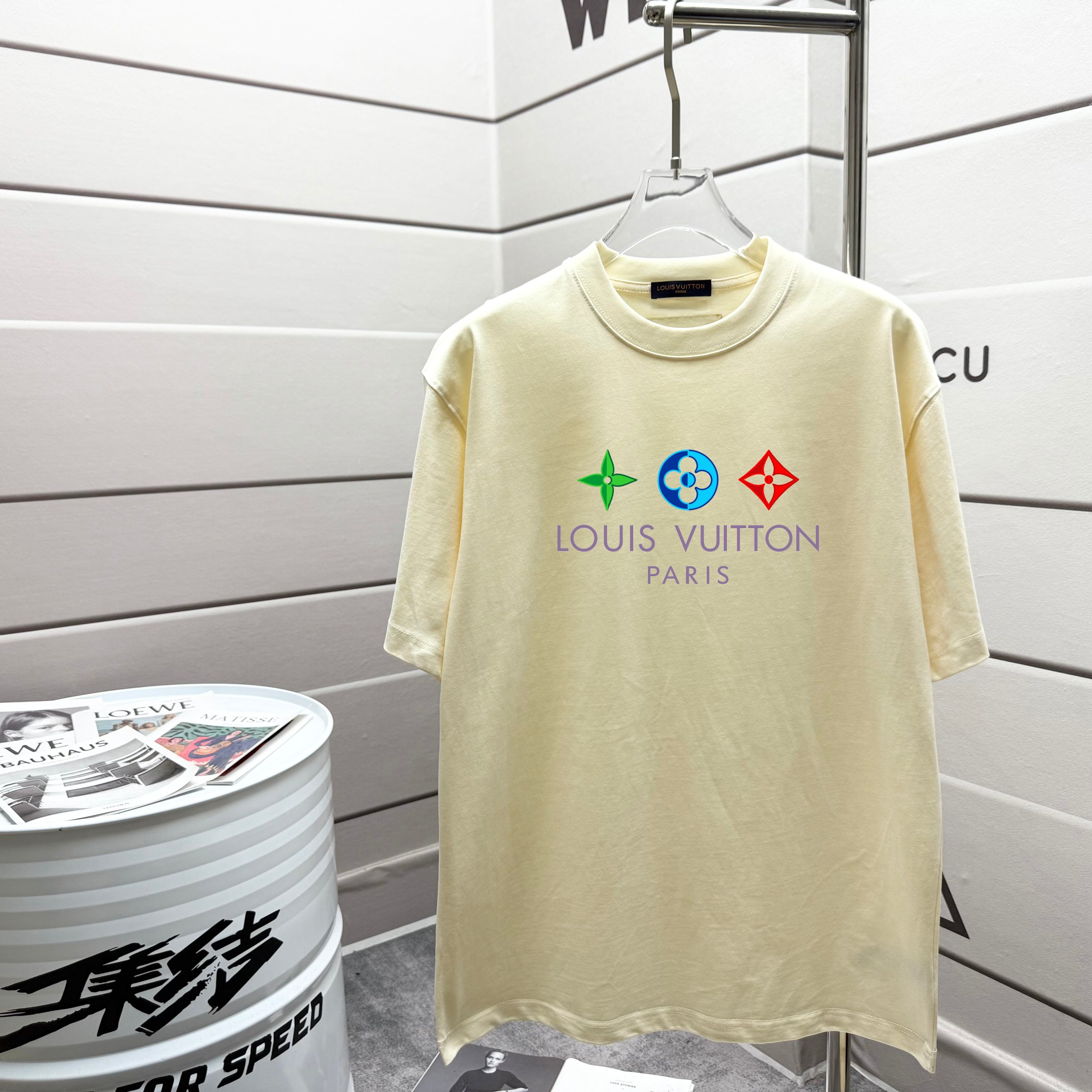 Louis Vuitton 2025 Spring/Summer Unisex Printed Crew Neck Short Sleeve T-Shirt