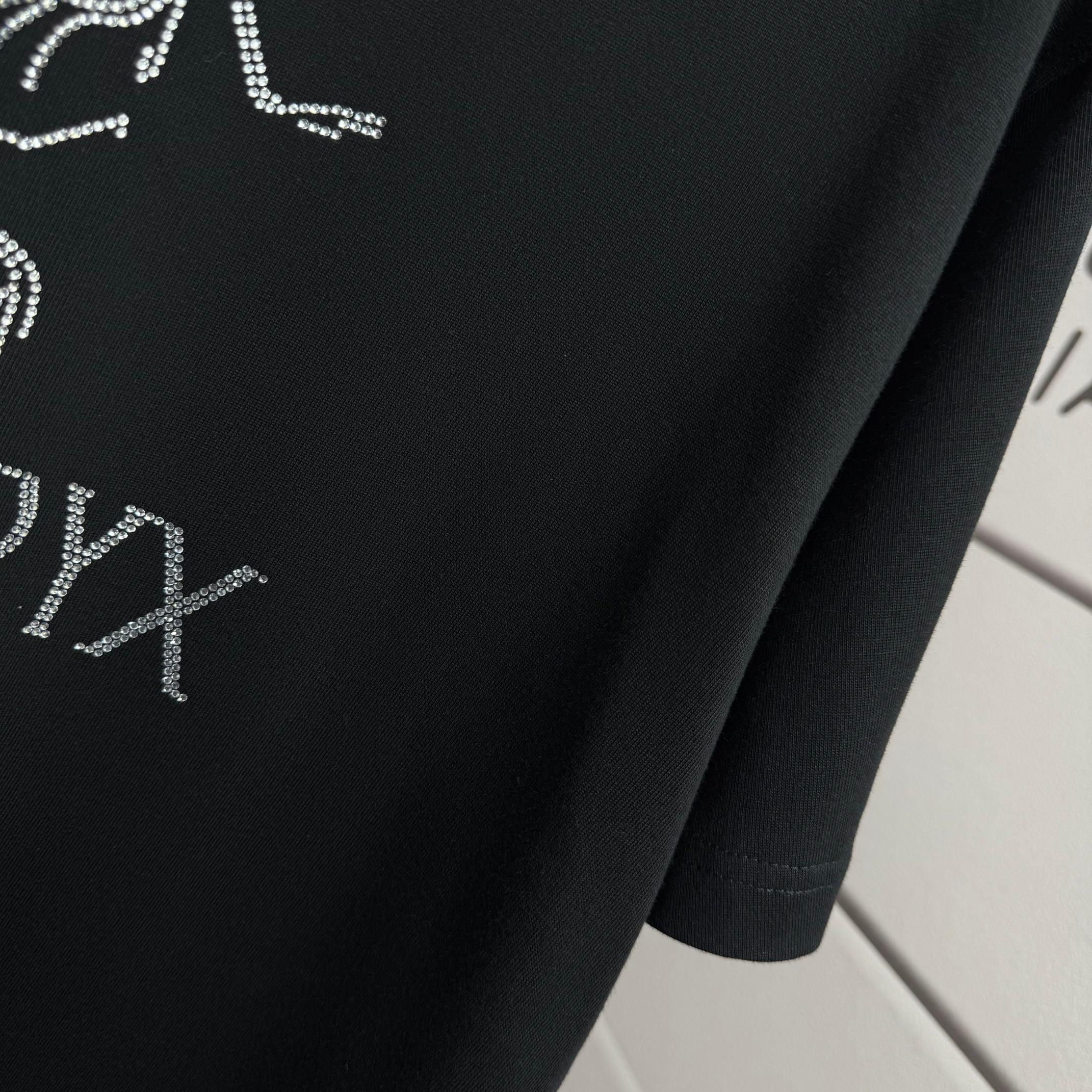 Arc'teryx # ARC'TERYX*始祖*鸟 2026春夏新款 个性 字母烫钻工艺 定制双纱平纹纯棉面料 短袖T恤