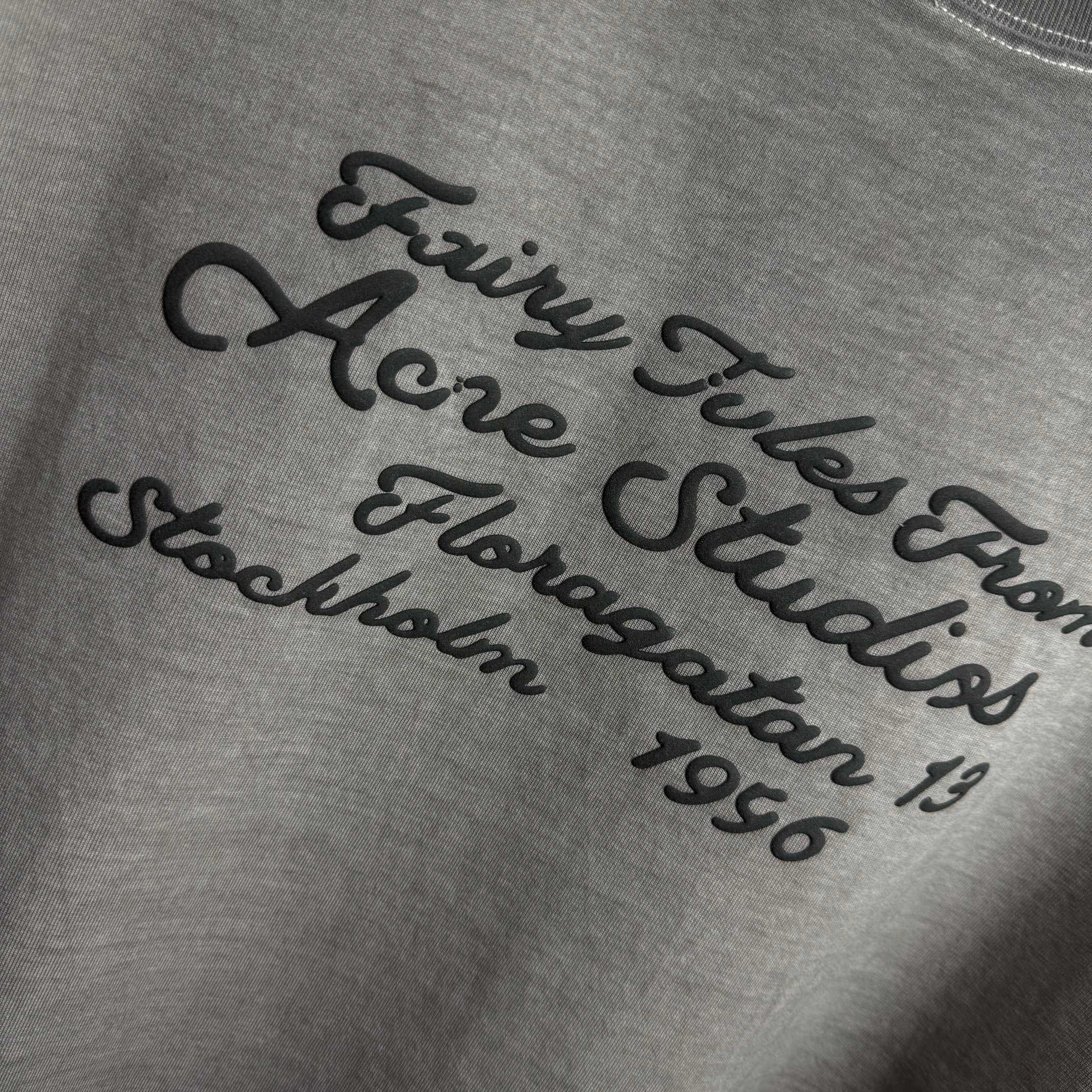 Dior # Acne* studios* 艾克*妮2026春夏新款 发泡字母工艺 洗水磨破320克圆领短袖tee 宽松版