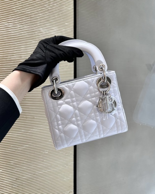 Dior Lady Dior Mini Bag Glacier Blue Lambskin with Silver-Finish Hardware 1 Dior Lady Dior Mini Bag Glacier Blue Lambskin with Silver-Finish Hardware