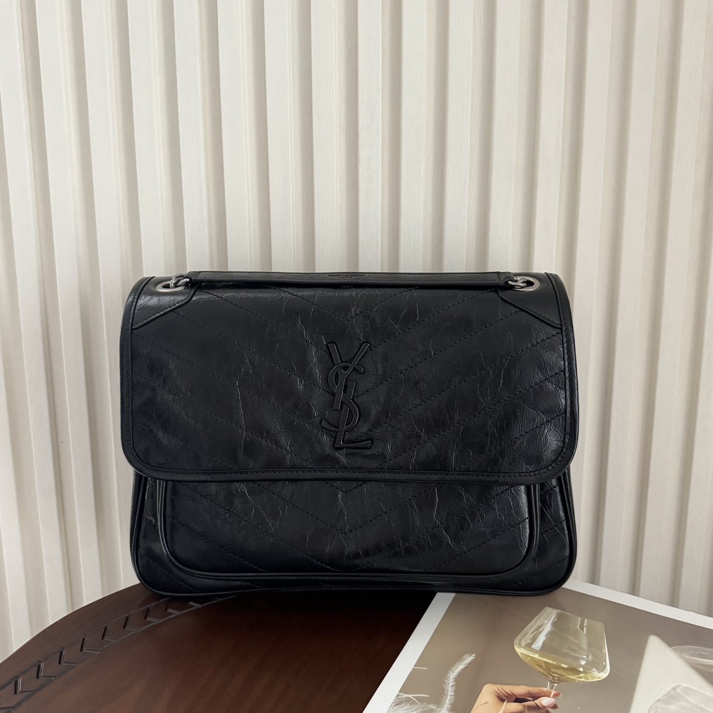 全套包装！型号:，尺寸:32-23-9cm！Niki新版，链条新增两个D扣，承受能力更强大！油蜡抓皱牛皮