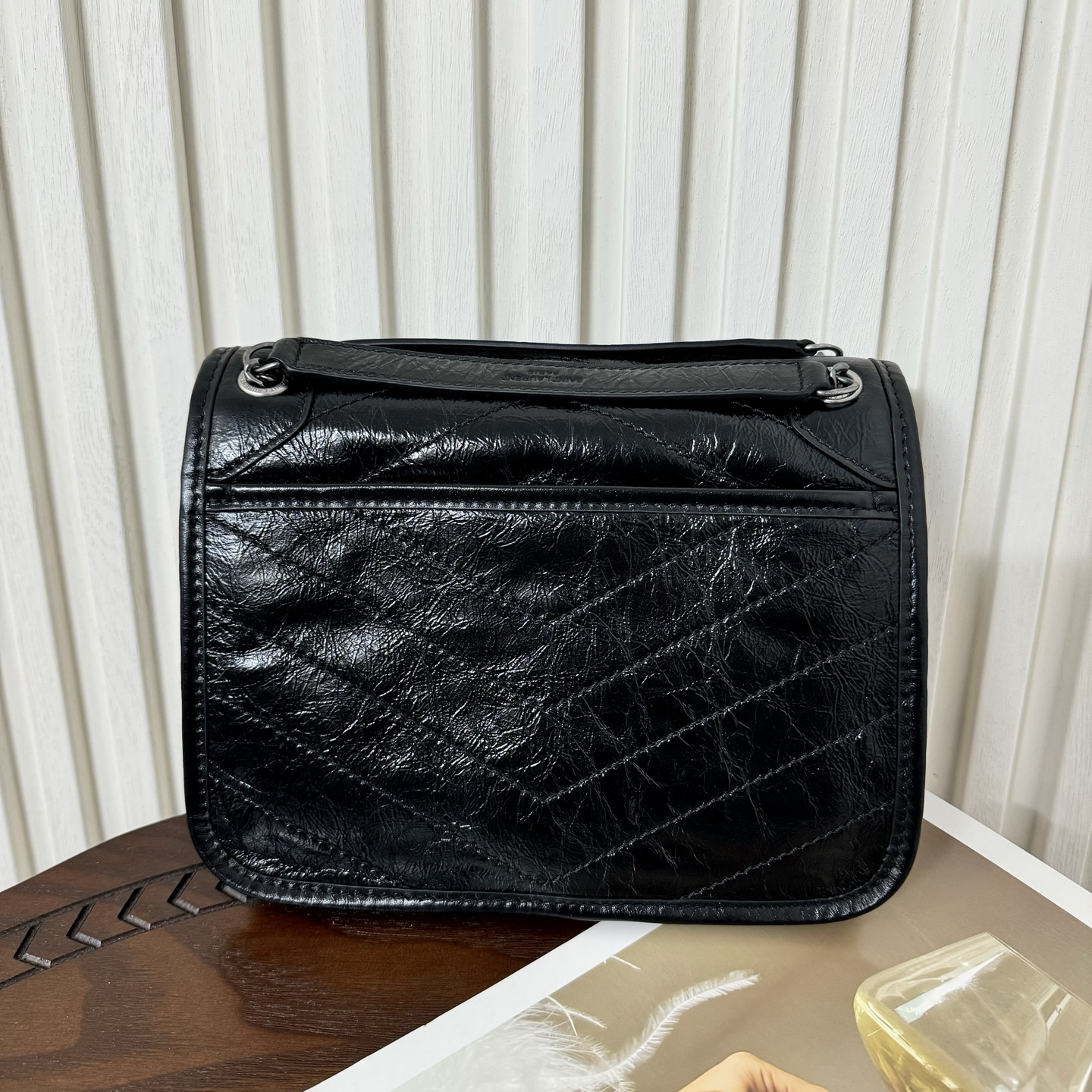 全套包装！型号:，尺寸:22-16.5-7.5cm！Niki新版，链条新增两个D扣，承受能力更强大！油蜡