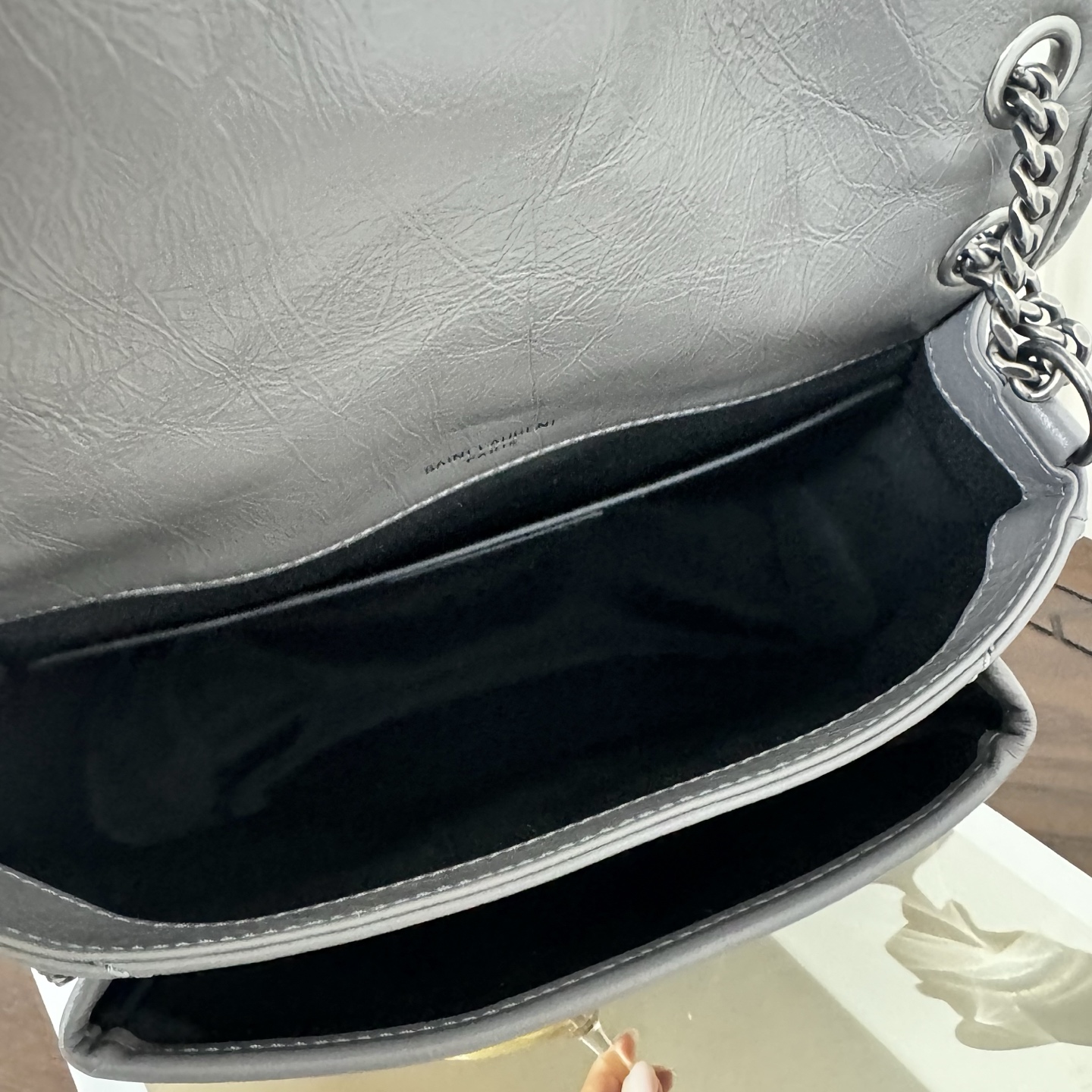 全套包装！型号:，尺寸:22-16.5-7.5cm！Niki新版，链条新增两个D扣，承受能力更强大！油蜡