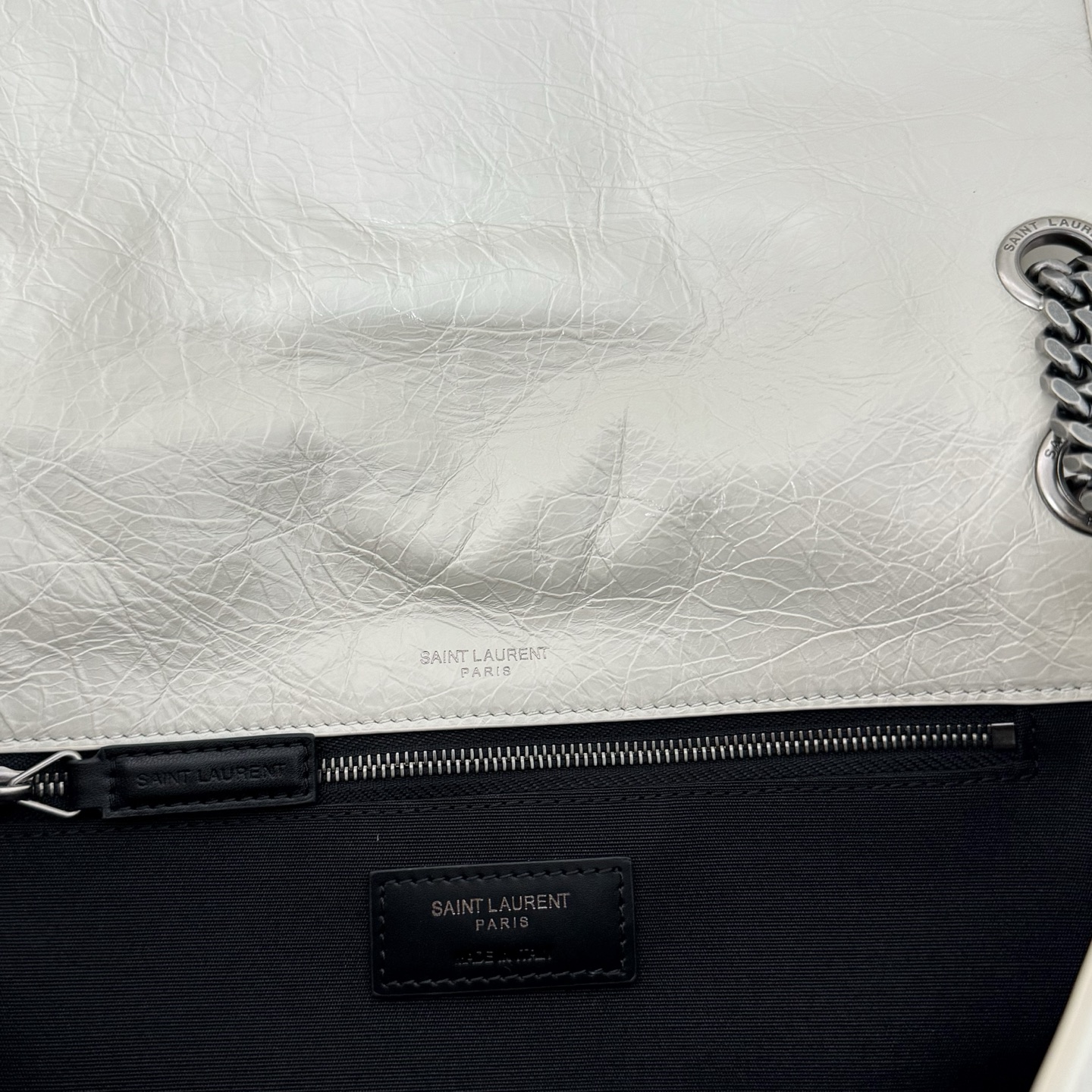 全套包装！型号:，尺寸:28-20-8.5cm！Niki新版，链条新增两个D扣，承受能力更强大！油蜡抓皱