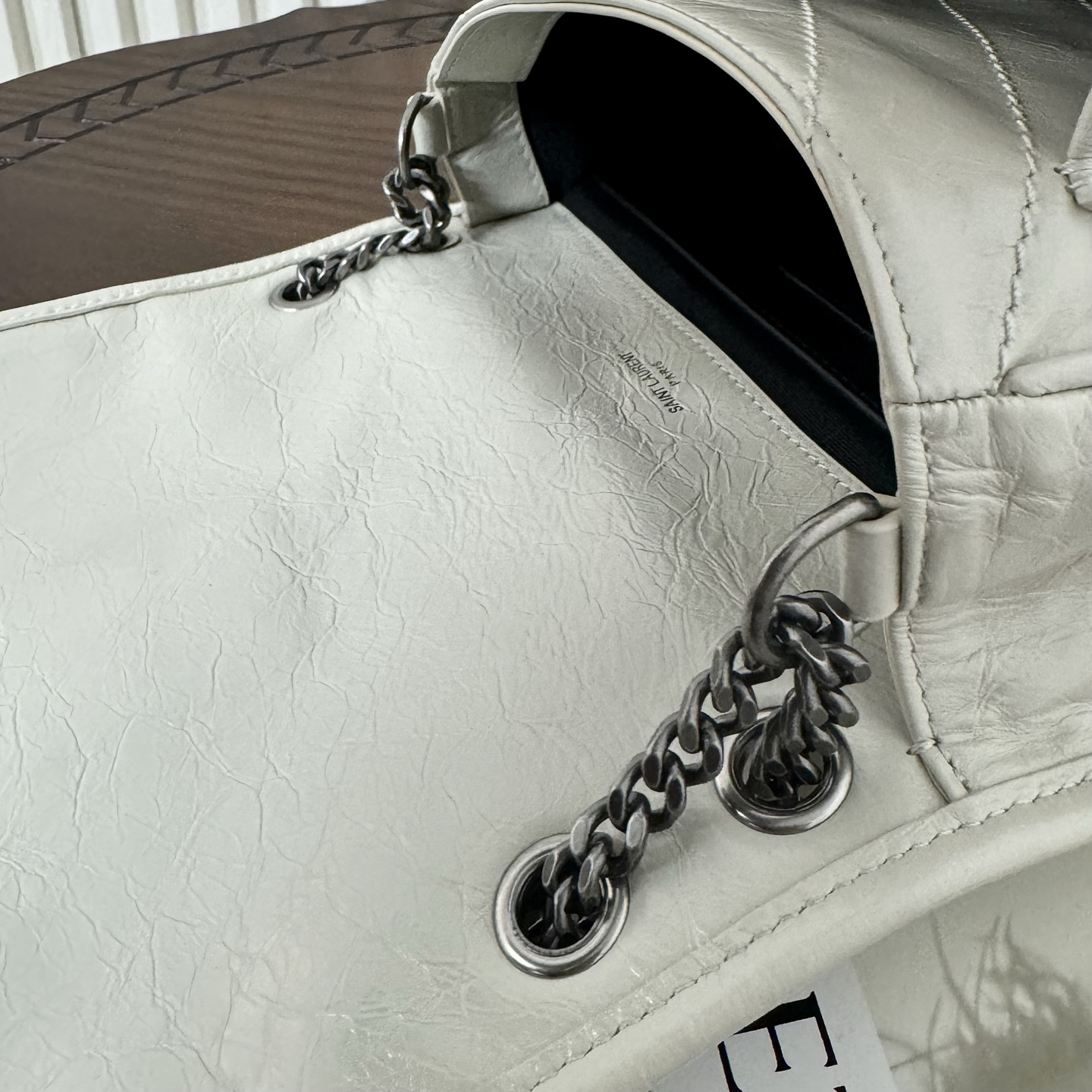 全套包装！型号:，尺寸:22-16.5-7.5cm！Niki新版，链条新增两个D扣，承受能力更强大！油蜡