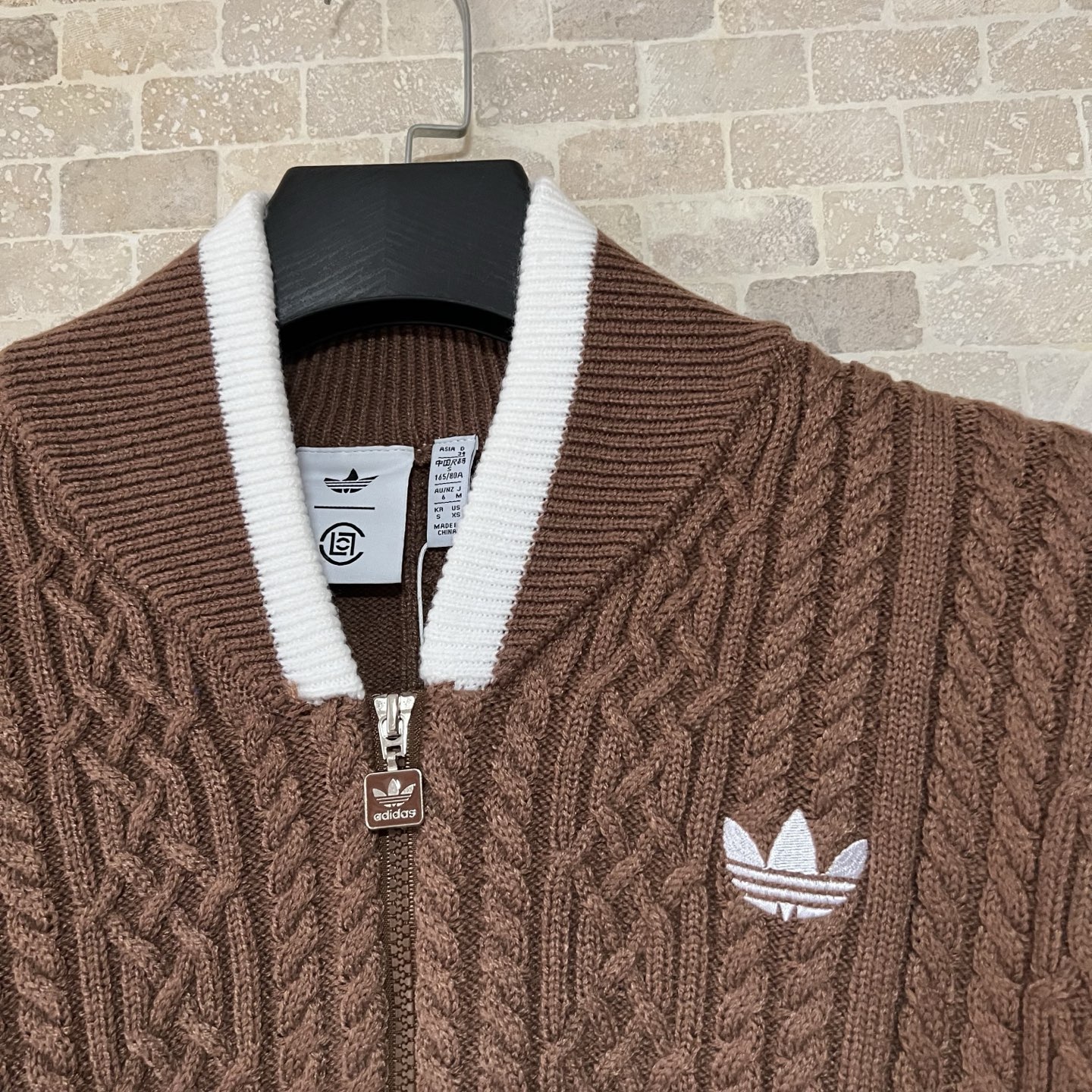 299💰（编号101）
Adidas联名CLOT小绣花羊毛拉链外套