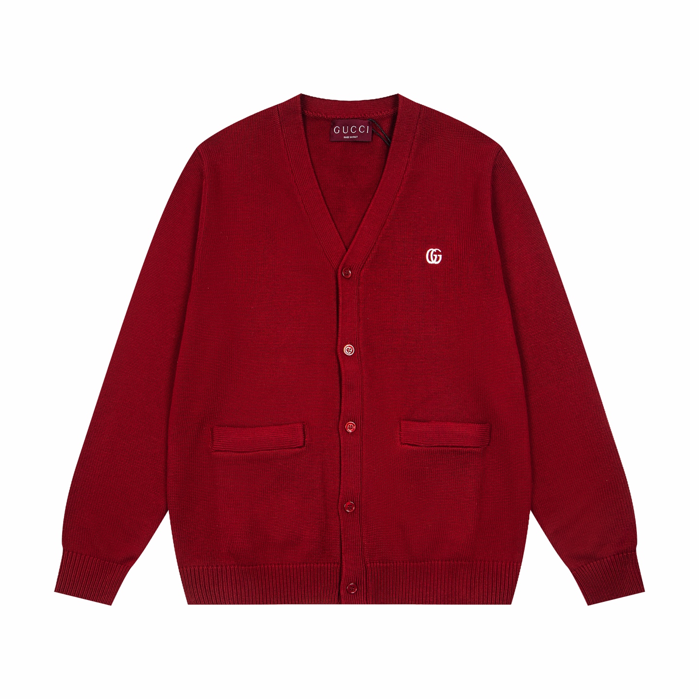 Gucci Red Button Cardigan