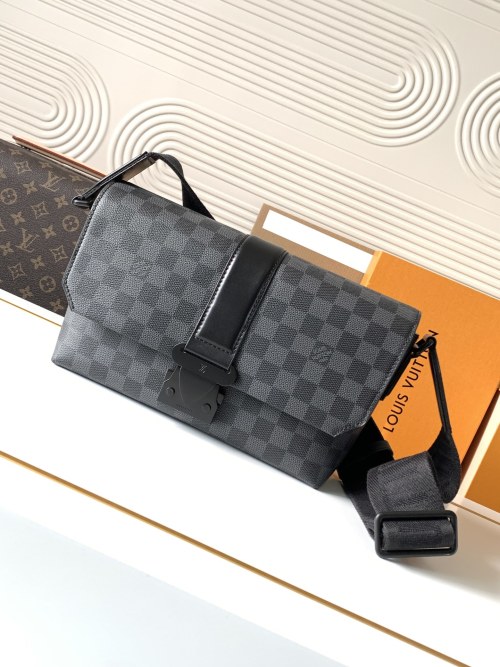 Louis Vuitton S-Cape Messenger Bag Damier Eclipse Canvas with S-Lock 1 Louis Vuitton S-Cape Messenger Bag Damier Eclipse Canvas with S-Lock