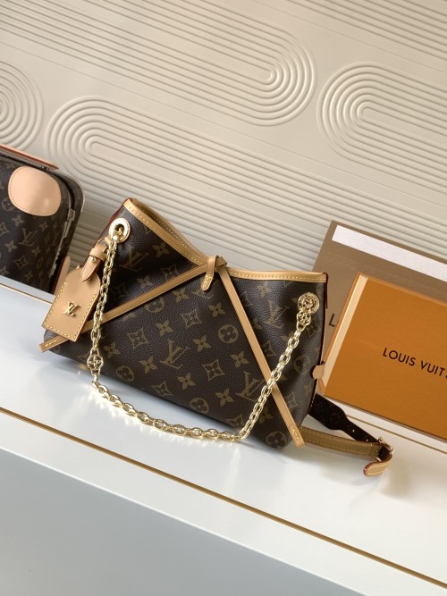 Louis Vuitton Monogram CarryAll BB Bag, Leather Trim, Adjustable Strap 1 Louis Vuitton Monogram CarryAll BB Bag, Leather Trim, Adjustable Strap