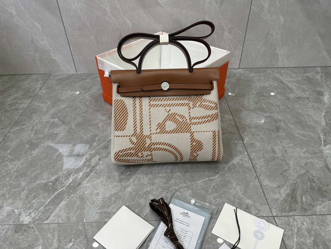 Hermes Herbag Sacos de corpo cruzado & Ombro Unissexo Canvas