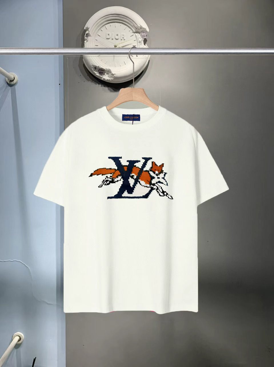 P105 L#V, la nueva camiseta de Lujia, nuevo patrón de impresión 2026, tejido de algodón puro de alta densidad y conteo …