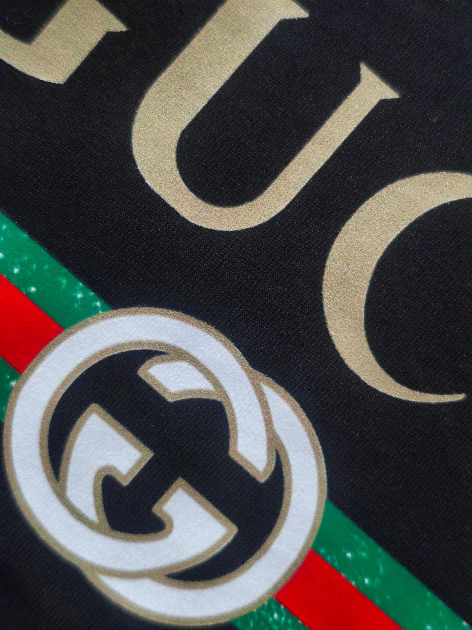 Gucci 古驰 GUCCI20256春夏季新款 搭配重工高端个性LOGO印花，做工细致完美